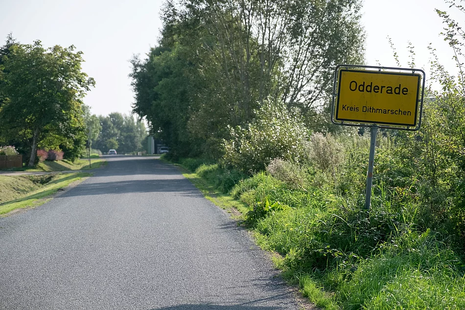 Ortsschild Odderade