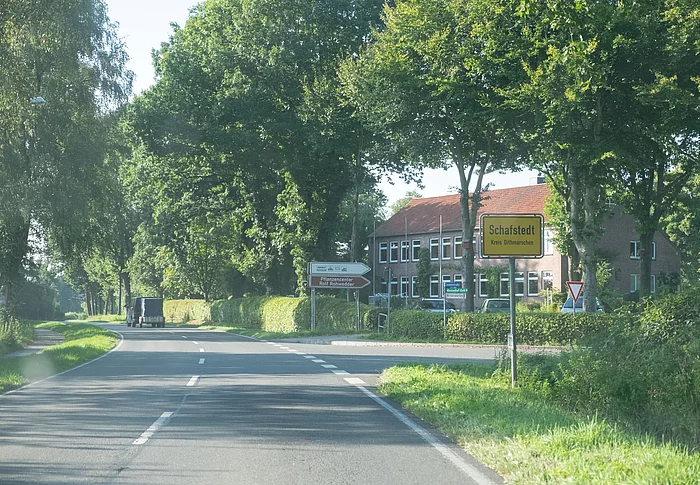 Ortseinfahrt Gemeinde Schafstedt